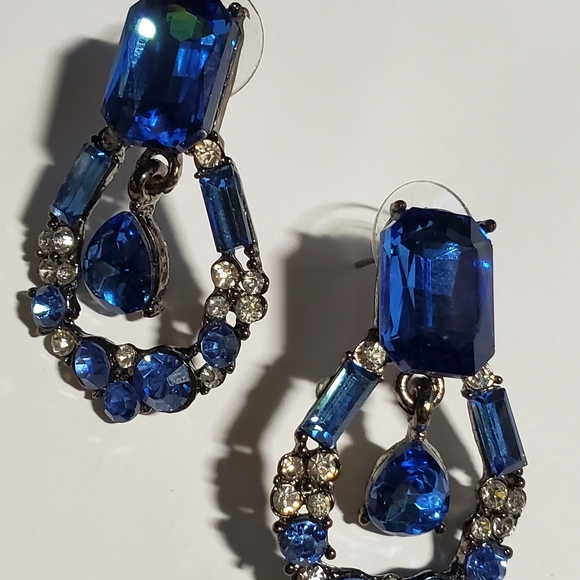 Blue Drop Earrings - Picture 7 of 8